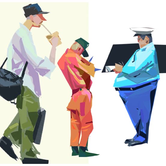 Stylized character art example
