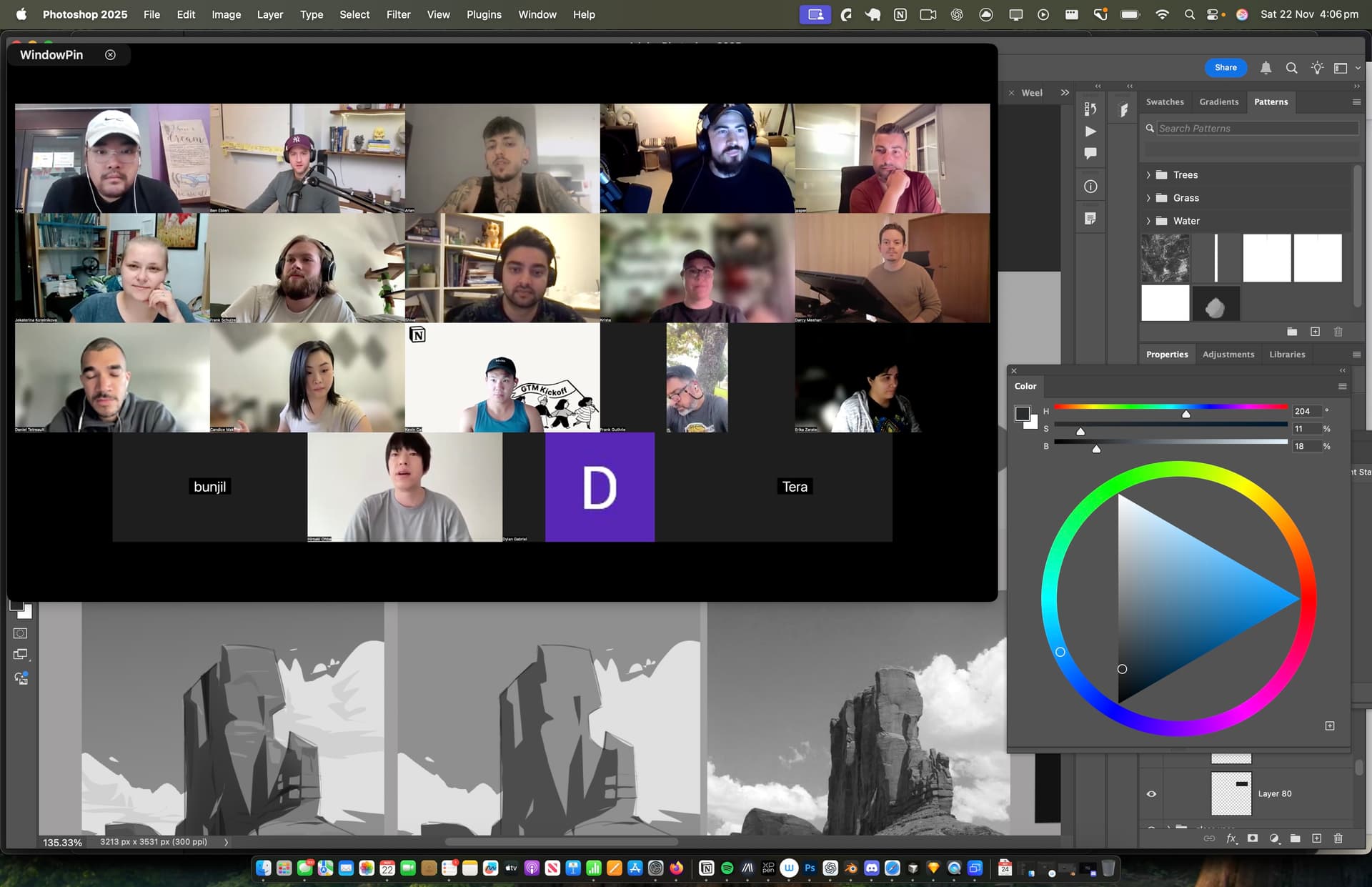 Live Zoom session showing students learning together