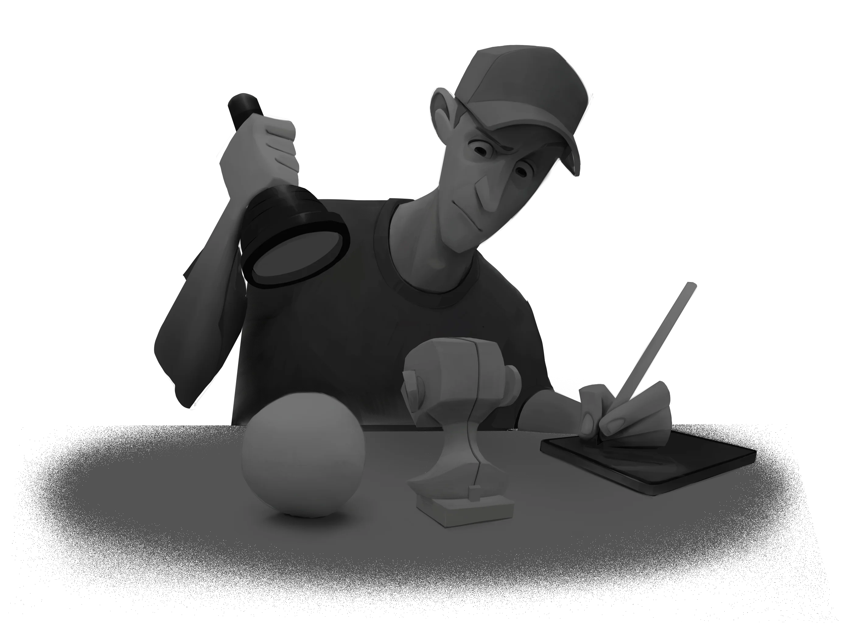 Dark shapes demonstration